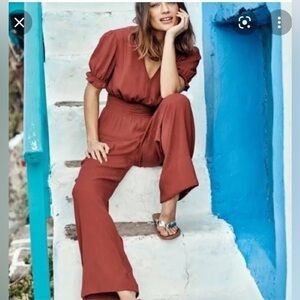 Boden Jasmine Rust/maroon red Jumpsuit size 2p